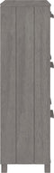 vidaXL - Schoenenkast - HAMAR - 59,5x35x117 - cm - massief - grenenhout - lichtgrijs