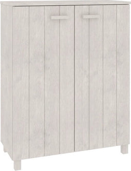 vidaXL - Schoenenkast - HAMAR - 85x40x108 - cm - massief - grenenhout - wit