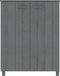 vidaXL - Schoenenkast - HAMAR - 85x40x108 - cm - massief - grenenhout - donkergrijs