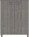 vidaXL - Schoenenkast - HAMAR - 85x40x108 - cm - massief - grenenhout - lichtgrijs