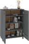 vidaXL - Schoenenkast - HAMAR - 85x40x108 - cm - massief - grenenhout - donkergrijs