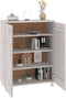 vidaXL - Schoenenkast - HAMAR - 85x40x108 - cm - massief - grenenhout - wit