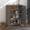 vidaXL - Schoenenkast - HAMAR - 85x40x108 - cm - massief - grenenhout - lichtgrijs