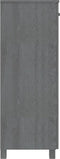 vidaXL - Schoenenkast - HAMAR - 85x40x108 - cm - massief - grenenhout - donkergrijs