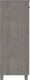 vidaXL - Schoenenkast - HAMAR - 85x40x108 - cm - massief - grenenhout - lichtgrijs