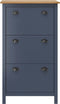 vidaXL - Schoenenkast - Hill - 72x35x124 - cm - massief - grenenhout - grijs
