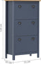 vidaXL - Schoenenkast - Hill - 72x35x124 - cm - massief - grenenhout - grijs
