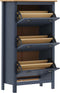vidaXL - Schoenenkast - Hill - 72x35x124 - cm - massief - grenenhout - grijs