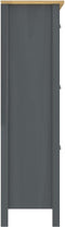 vidaXL - Schoenenkast - Hill - 72x35x124 - cm - massief - grenenhout - grijs