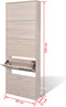 vidaXL - Schoenenkast - hout - met - 5 - opbergvakken - eiken-look