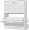 vidaXL - Schoenenkast - met - 2 - vakken - eiken-look - hout
