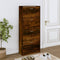 vidaXL - Schoenenkast - met - 2 - vakken - eiken-look - hout
