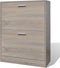 vidaXL - Schoenenkast - met - 2 - vakken - eiken-look - hout