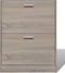 vidaXL - Schoenenkast - met - 2 - vakken - eiken-look - hout