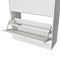 vidaXL - Schoenenkast - met - 2 - vakken - hout - wit
