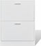 vidaXL - Schoenenkast - met - 2 - vakken - hout - wit