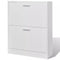 vidaXL - Schoenenkast - met - 2 - vakken - hout - wit