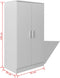 vidaXL - Schoenenkast - met - 7 - schappen - wit