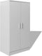 vidaXL - Schoenenkast - met - 7 - schappen - wit