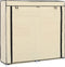 vidaXL - Schoenenkast - met - hoes - 115x28x110 - cm - stof - crème