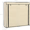 vidaXL - Schoenenkast - met - hoes - 115x28x110 - cm - stof - crème