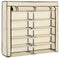 vidaXL - Schoenenkast - met - hoes - 115x28x110 - cm - stof - crème