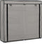 vidaXL - Schoenenkast - met - hoes - 115x28x110 - cm - stof - grijs