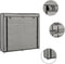 vidaXL - Schoenenkast - met - hoes - 115x28x110 - cm - stof - grijs