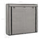 vidaXL - Schoenenkast - met - hoes - 115x28x110 - cm - stof - grijs