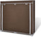 vidaXL - Schoenenkast - met - hoes - 115x28x110 - stof - bruin