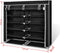 vidaXL - Schoenenkast - met - hoes - 115x28x110 - stof - zwart