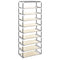 vidaXL - Schoenenkast - met - hoes - 57x29x162 - cm - stof - crème