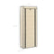 vidaXL - Schoenenkast - met - hoes - 57x29x162 - cm - stof - crème