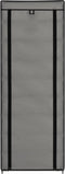 vidaXL - Schoenenkast - met - hoes - 57x29x162 - cm - stof - grijs
