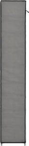 vidaXL - Schoenenkast - met - hoes - 57x29x162 - cm - stof - grijs