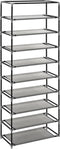vidaXL - Schoenenkast - met - hoes - 57x29x162 - cm - stof - grijs