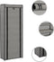 vidaXL - Schoenenkast - met - hoes - 57x29x162 - cm - stof - grijs