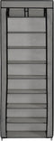 vidaXL - Schoenenkast - met - hoes - 57x29x162 - cm - stof - grijs