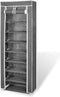 vidaXL - Schoenenkast - met - hoes - 57x29x162 - stof - zwart