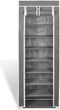 vidaXL - Schoenenkast - met - hoes - 57x29x162 - stof - zwart