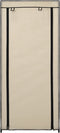 vidaXL - Schoenenkast - met - hoes - 58x28x106 - cm - stof - crème