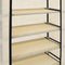 vidaXL - Schoenenkast - met - hoes - 58x28x106 - cm - stof - crème