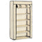 vidaXL - Schoenenkast - met - hoes - 58x28x106 - cm - stof - crème