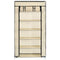 vidaXL - Schoenenkast - met - hoes - 58x28x106 - cm - stof - crème