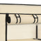 vidaXL - Schoenenkast - met - hoes - 58x28x106 - cm - stof - crème