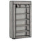 vidaXL - Schoenenkast - met - hoes - 58x28x106 - cm - stof - grijs