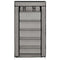 vidaXL - Schoenenkast - met - hoes - 58x28x106 - cm - stof - grijs
