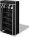 vidaXL - Schoenenkast - met - hoes - 58x28x106 - stof - zwart