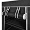 vidaXL - Schoenenkast - met - hoes - 58x28x106 - stof - zwart