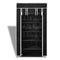 vidaXL - Schoenenkast - met - hoes - 58x28x106 - stof - zwart